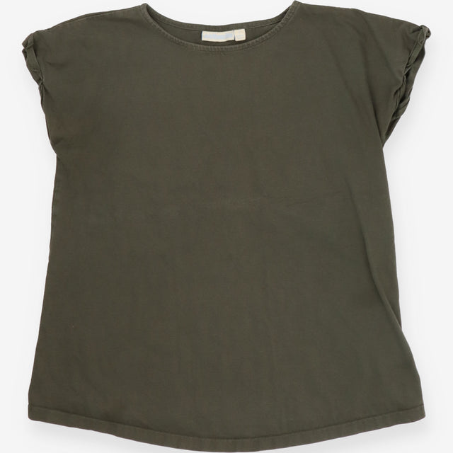 Khaki Green Short Sleeve Cotton Maternity T Shirt