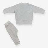 Long Sleeved Top and Joggers Ribbed Blue Grey