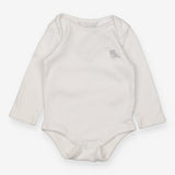 White long sleeve bodysuit with elephants and star