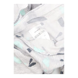 Grey Mint Abstract Print Long Sleeve Button Front 