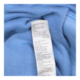 Cornflower Blue 100% Cotton Button High Neck Long 