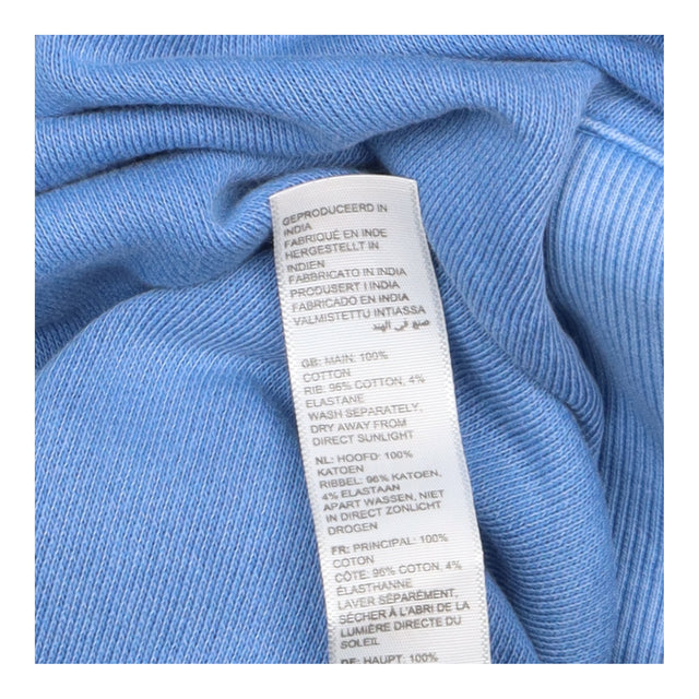 Cornflower Blue 100% Cotton Button High Neck Long 
