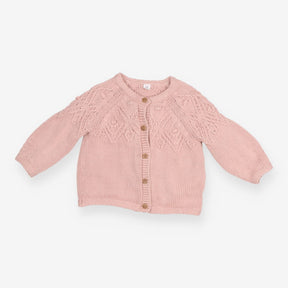 Dusty Pink Knit Cardigan 