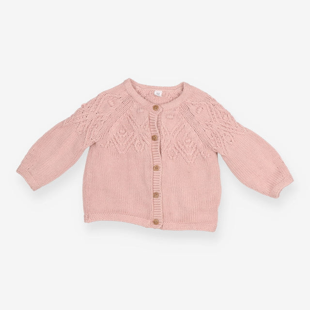 Dusty Pink Knit Cardigan 