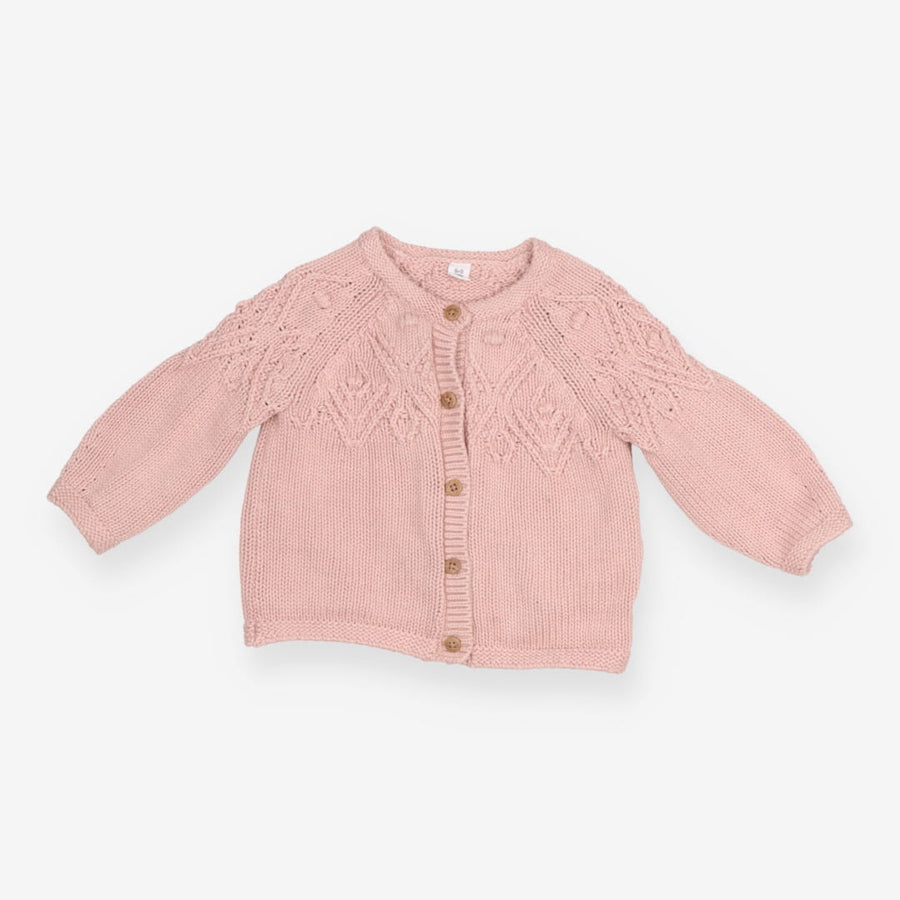 Dusty Pink Knit Cardigan 