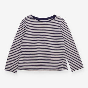 T-shirt long sleeves navy and white stripe