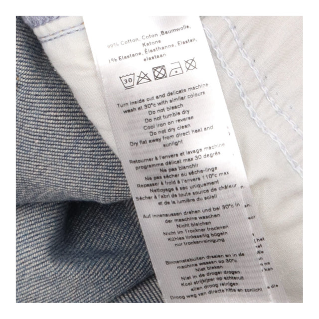 Jeans Blue Denim Straight Leg Five Pocket