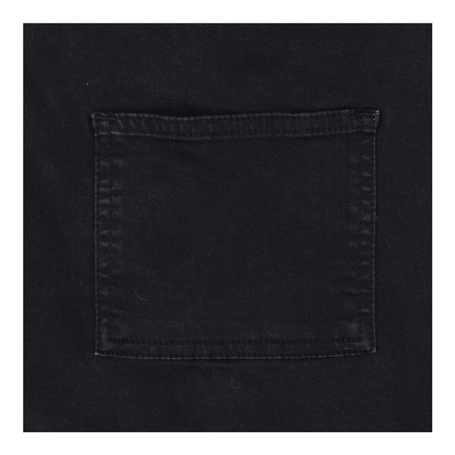Full‑Length Denim Dungarees – Black/Grey Wash