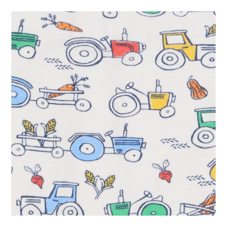 Sleepsuit white tractors harvest