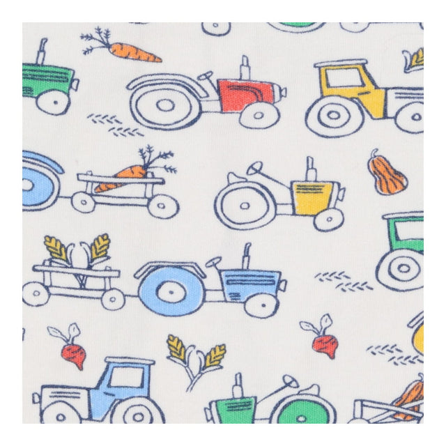 Sleepsuit white tractors harvest