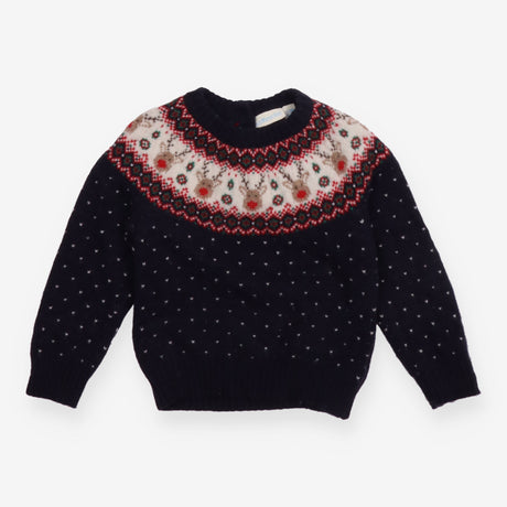 Sweater Navy rudolph fairisle