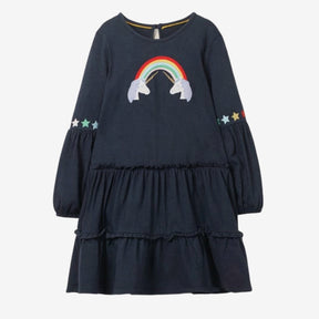 Bright tiered jersey dress