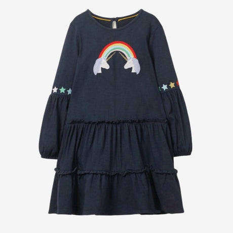 Bright tiered jersey dress