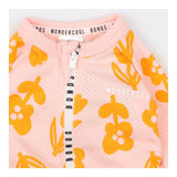 Sleepsuit pink orange flowers
