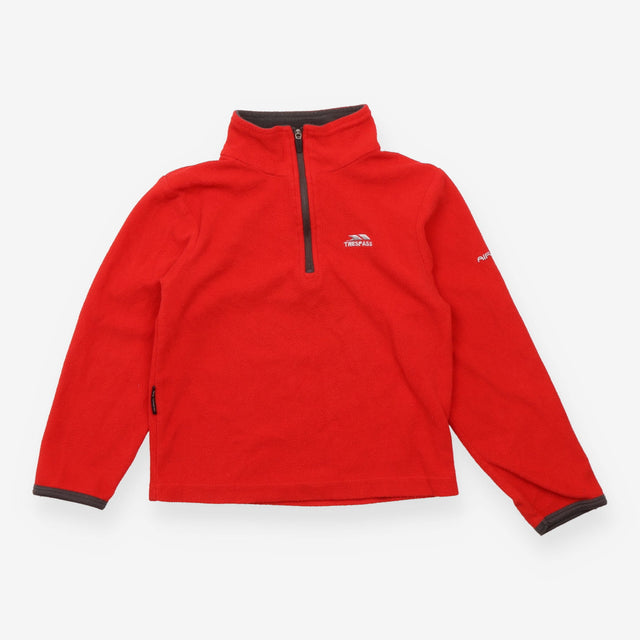 Fleece Half Zip Red