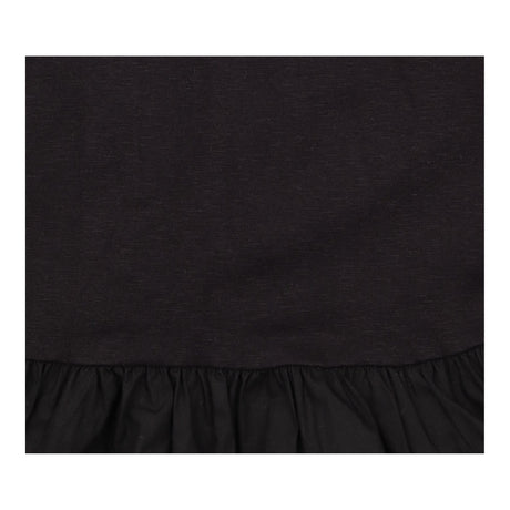 Dress Black Short Sleeve Scoop Neck Midi