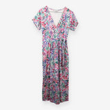 Riley Print Wrap Midi Dress Short Sleeve