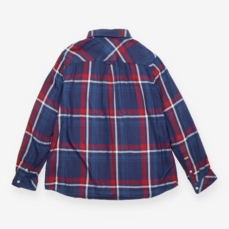 Navy and Red Check Relaxed-Fit Shirt