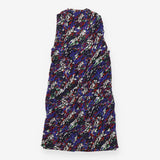 Mini Dress Abstract Print Draped Sleeveless Pocket
