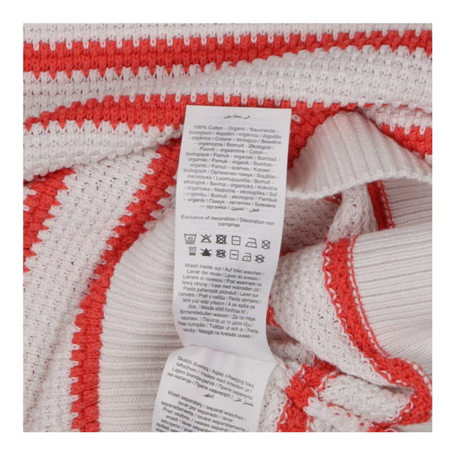 Orange & Cream Textured Knit Sweater – 100% Organi