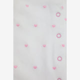 Sleepsuit White with Pink Hearts