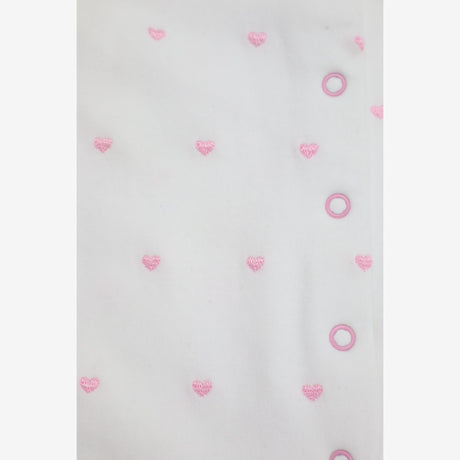 Sleepsuit White with Pink Hearts