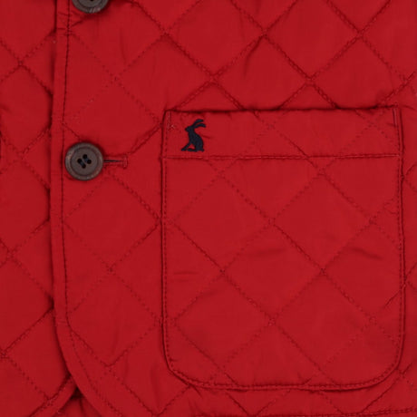 Coat Red Quilted with Tartan Lined