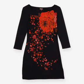 Phase Eight Black Red Orange Floral Placement Jers