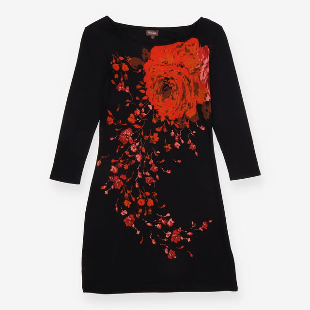 Phase Eight Black Red Orange Floral Placement Jers