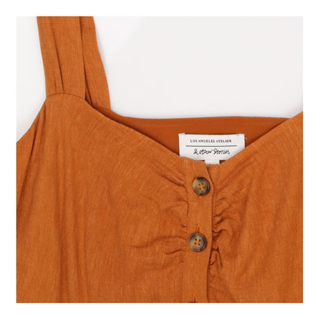 & Other Stories Orange Linen Sleeveless Dress with