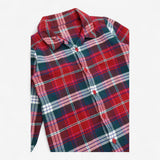Sleepsuit red and green tartan 