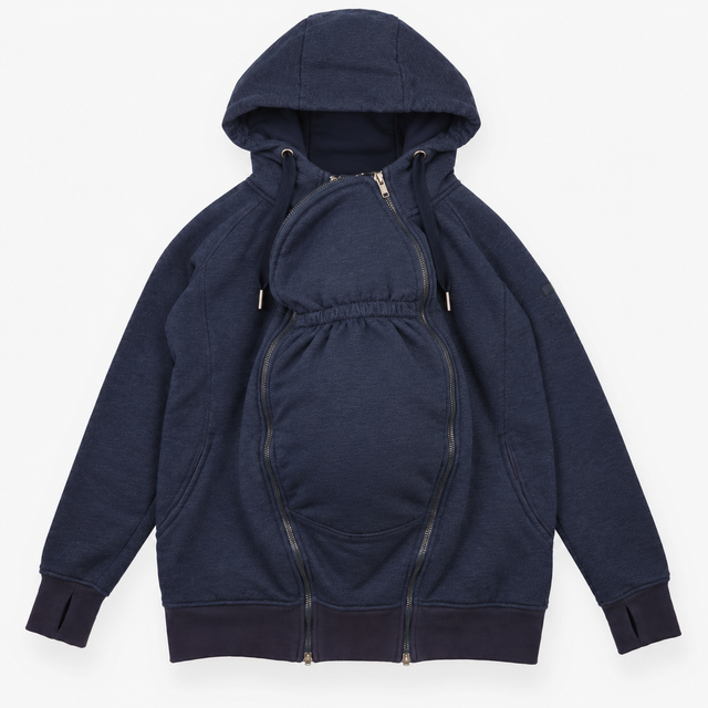 Navy 2-in-1 Maternity and Babywearing Zip Hoodie