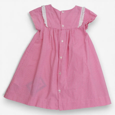 Dress Sleeveless Pink Gingham Anchor Buttons
