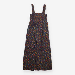  Dark Floral Smocked Quilted Wide 
