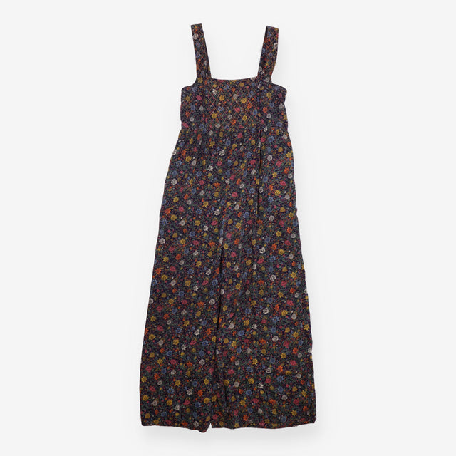  Dark Floral Smocked Quilted Wide 