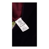 Velvet Blazer Silk Blend Open Front Purple