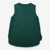 Green Textured Knit Sleeveless Sweater Vest