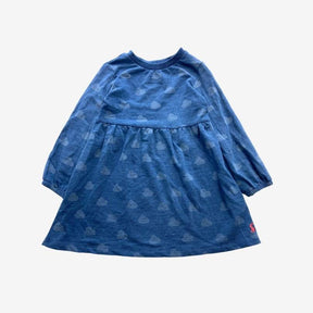Blue Cloud Jersey Dress
