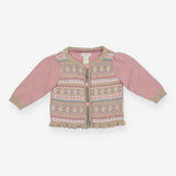 Pink and Cream Knit Cardigan 