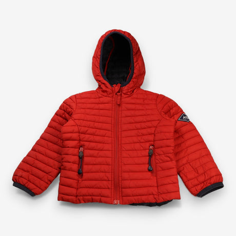 Puffa coat red navy lining