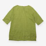 Tunic Olive Green Long Sleeve Round Neck Patch Poc
