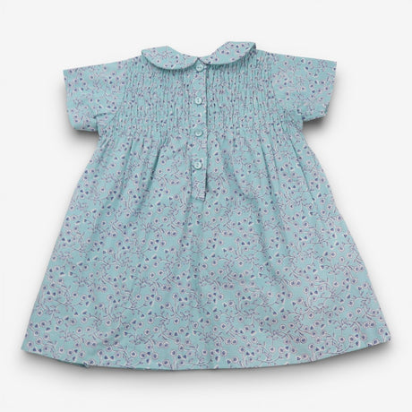 Blue Floral Collared Dress 