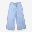 Wide Leg Petite Trousers in Light Blue Denim Look