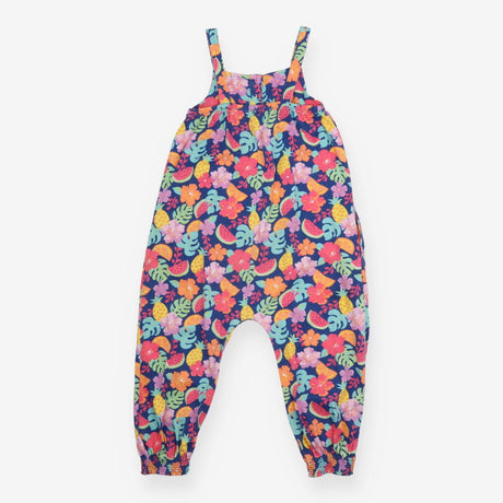 Romper blue jersey fruit flowers