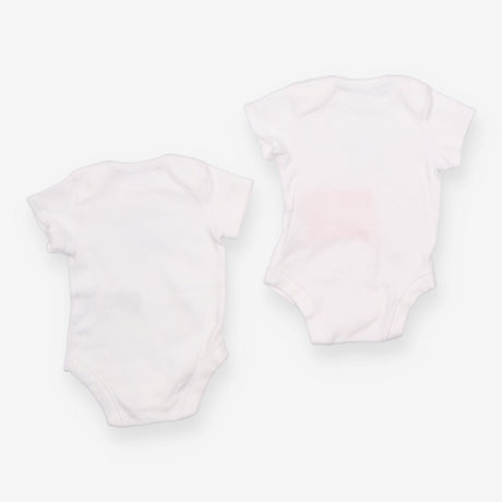 2 pack white animal bodysuits