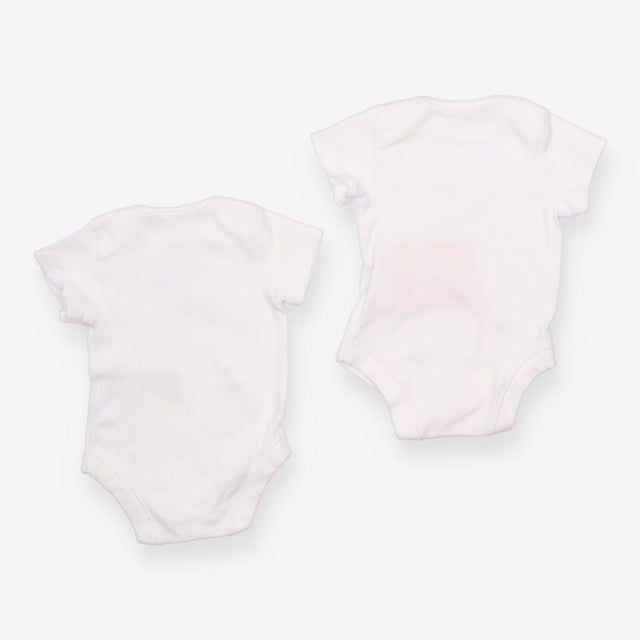 2 pack white animal bodysuits