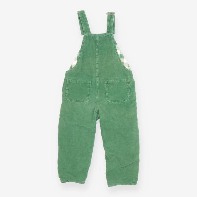 Dungarees Cord Forrest Green Check Lining
