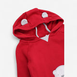 Hoodie Red with Polar Bear