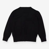 Cardigan black knit with silver buttons
