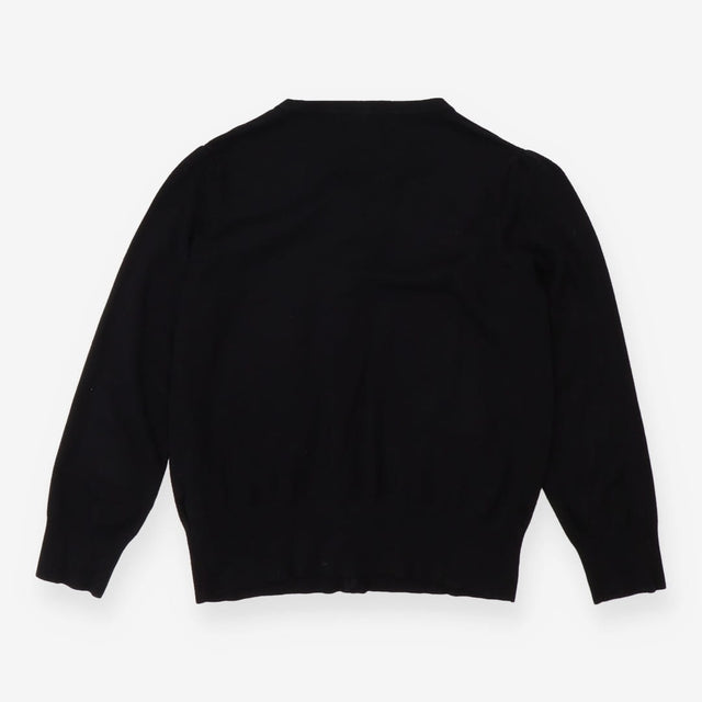 Cardigan black knit with silver buttons